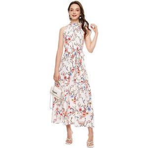 Boho Floral Print Beach Dress